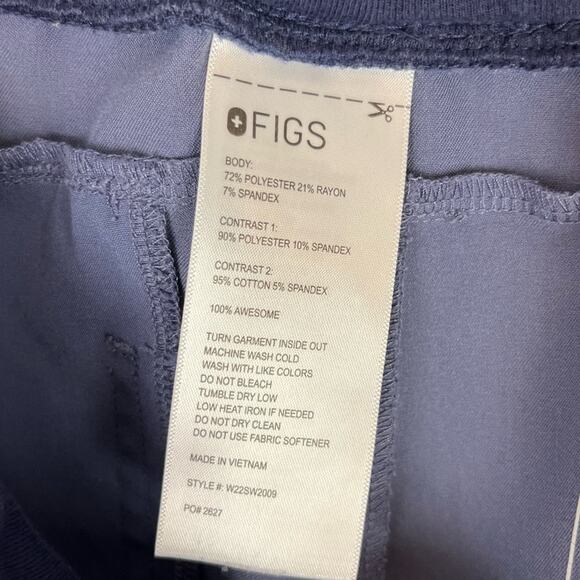 Figs Mari Technical Collection Pant Jogger Drawstring Cuffs 100% Awesome Blue XL - Picture 10 of 10